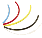 A group of different colored wires are shown.