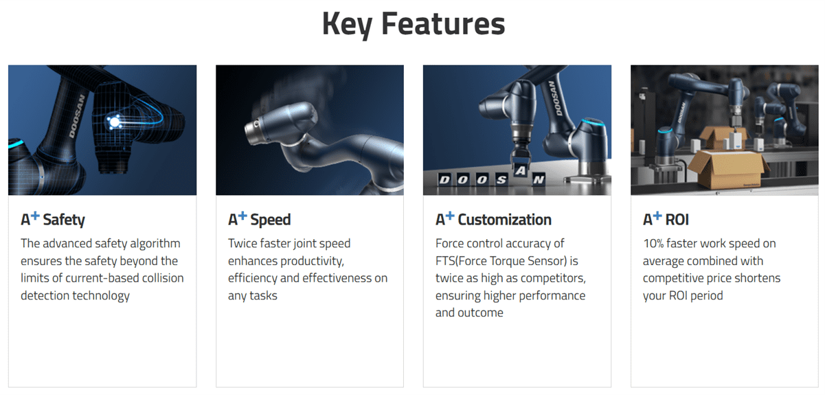 A key features of the force factor torque sensor