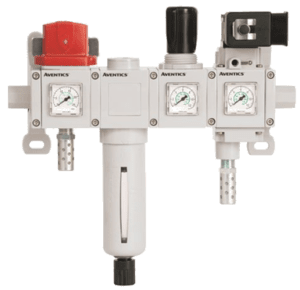 A picture of the air control unit for compressed gas.