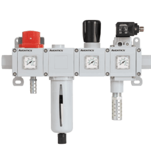 A green background with three different types of valves.