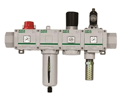 A green background with three different types of air valves.