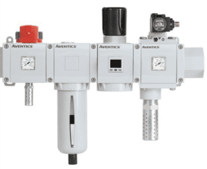 A group of three different types of air valves.