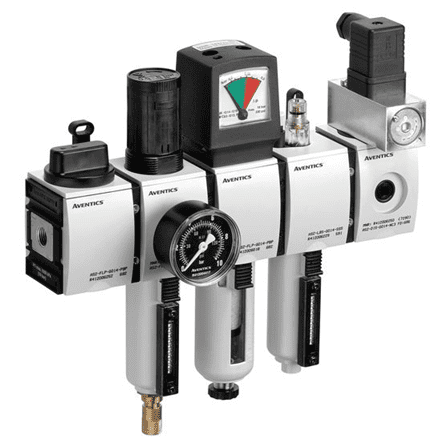 A picture of the air control unit for pneumatic systems.