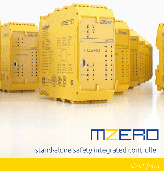 A bunch of yellow controllers in a row.