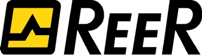 A black and white image of the word 're f '