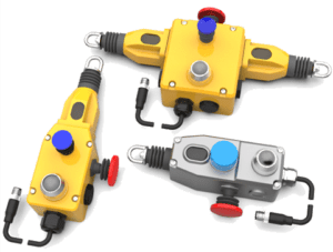 A group of three different types of switches.