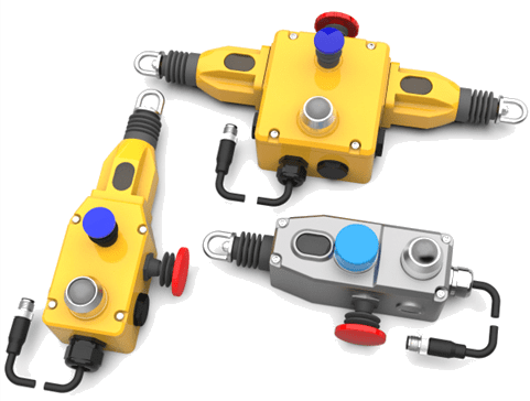 A group of three different types of switches.