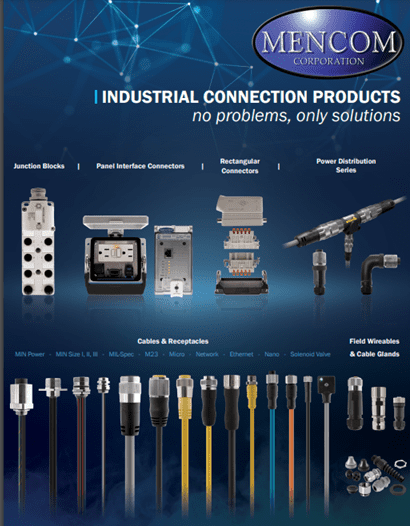A poster of various industrial connection products.