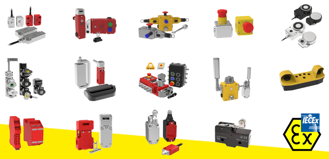 A bunch of different types of switches and buttons