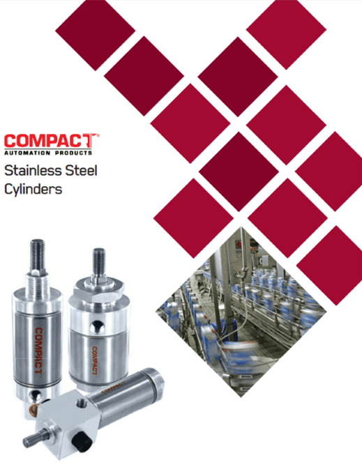 A group of stainless steel cylinders with the company logo.