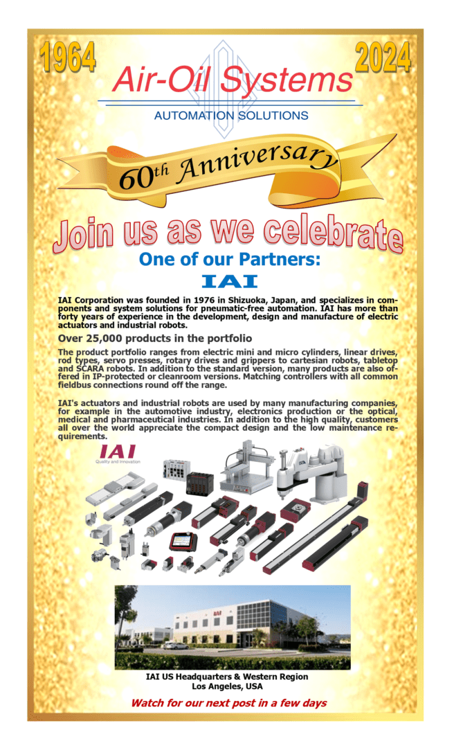 A poster advertising the 6 0 th anniversary of iai.