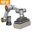 A robot arm with an electric tool on it.