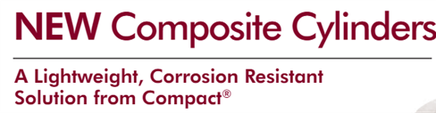 A red and white logo for composite corrosion resistant compact.