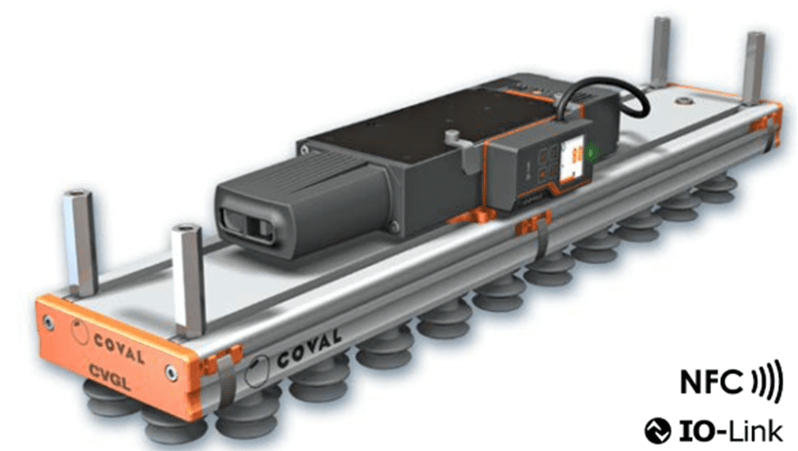 A conveyor belt with an electric motor attached to it.