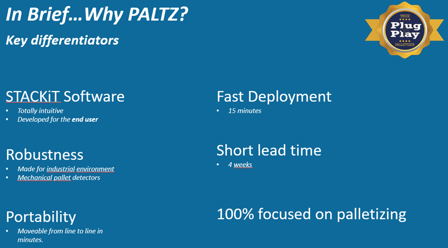 A blue screen with the words " why paltz ?" and several other information.