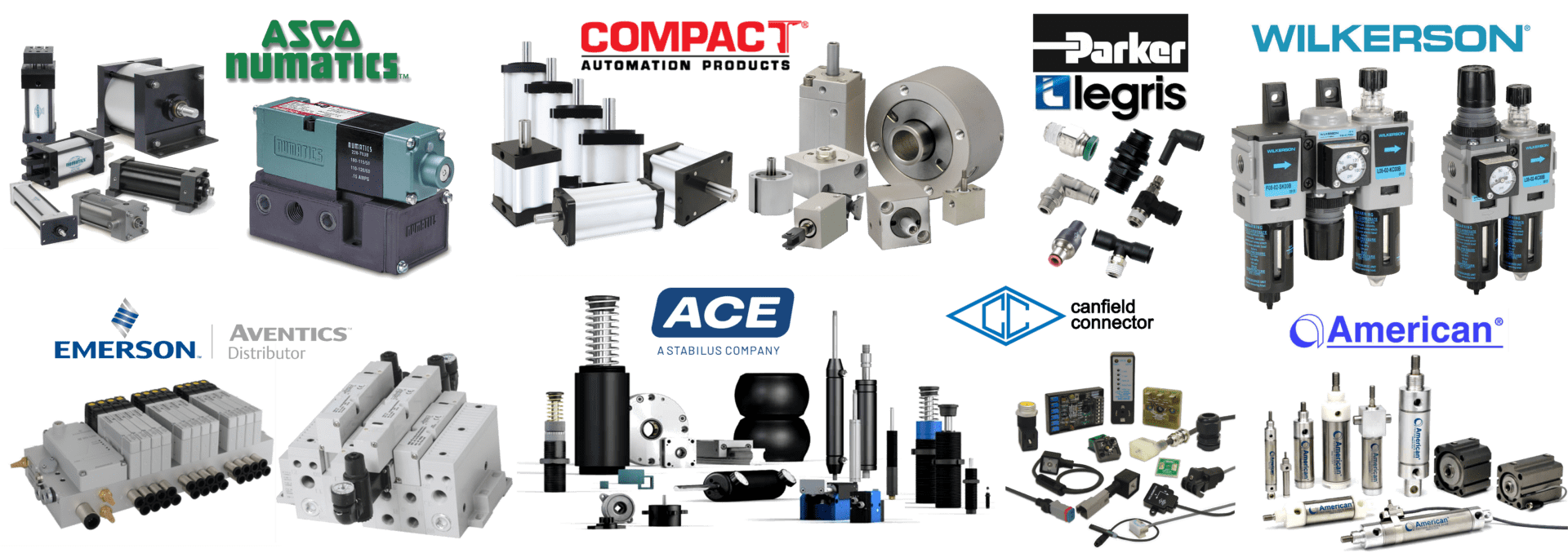 A green background with various types of mechanical components.