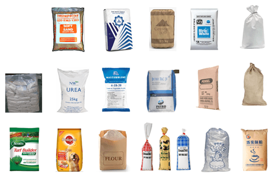 A variety of different types of food and packaging.
