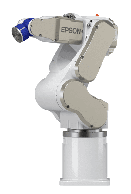 A robot arm is shown with green background.