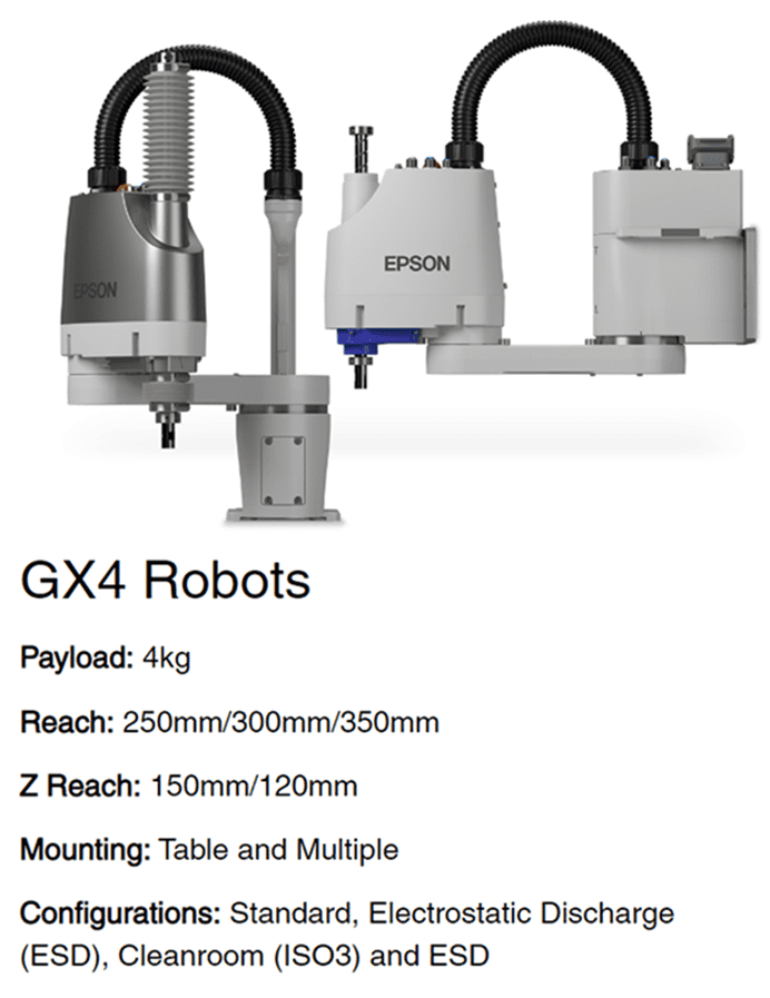 A picture of the gx 4 robots.