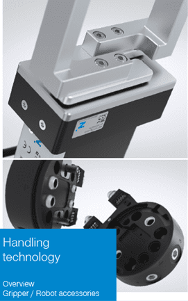 A picture of the handling device and its components.
