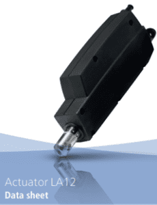 A black and white image of an actuator.