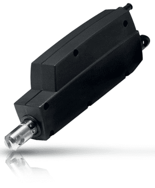 A black motor with a light on it