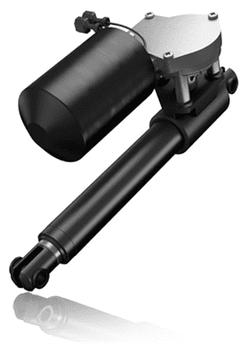A black motor and a black arm