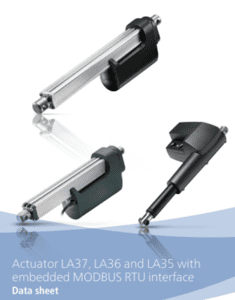 A group of three different types of actuators.