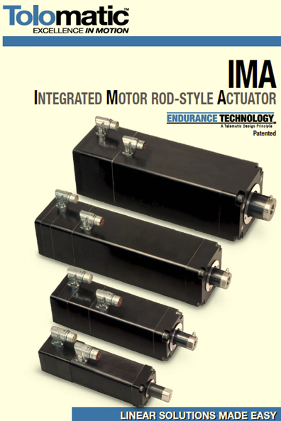 A series of four actuators are shown in this image.