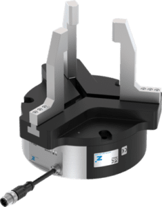 A picture of the front end of a robot.