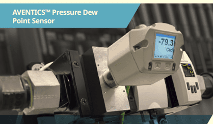 A close up of a pressure dew point sensor
