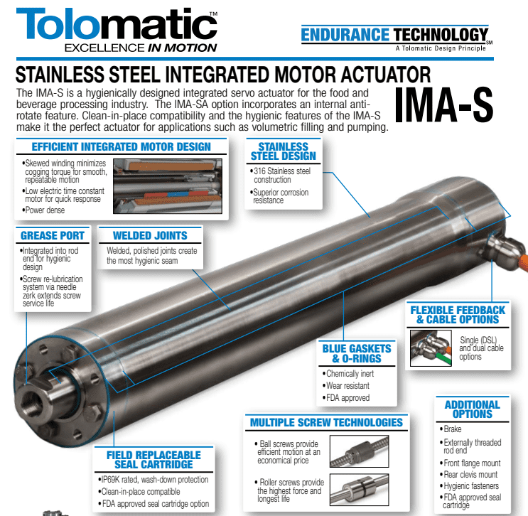 A stainless steel motor actuator with many features.