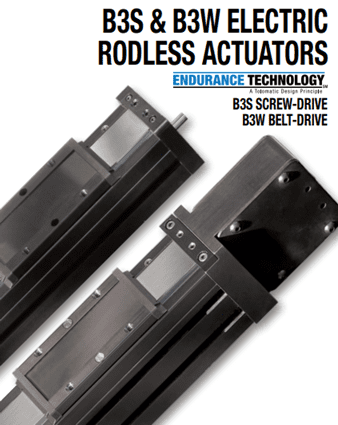 A black and white photo of two different types of actuators.