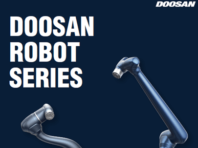 A picture of some tools with the words doosan robot series in front.