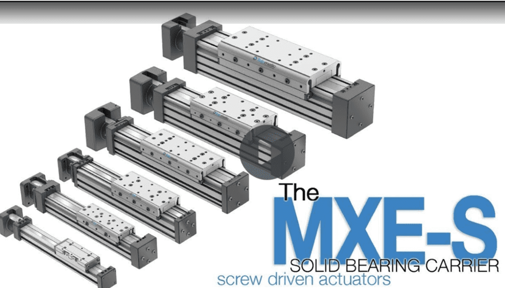 A group of six different sized actuators.