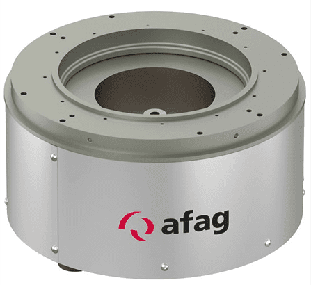 A silver metal object with the word afag on it.