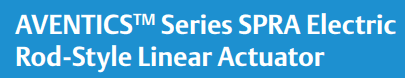Blue and white banner for SDT Series SPR linear actuators.