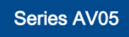 Close-up of a label with 'Series AV05' text on a blue background.
