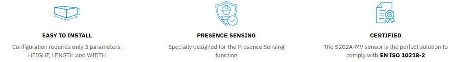 Icon representing presence sensing with a shield and check mark.
