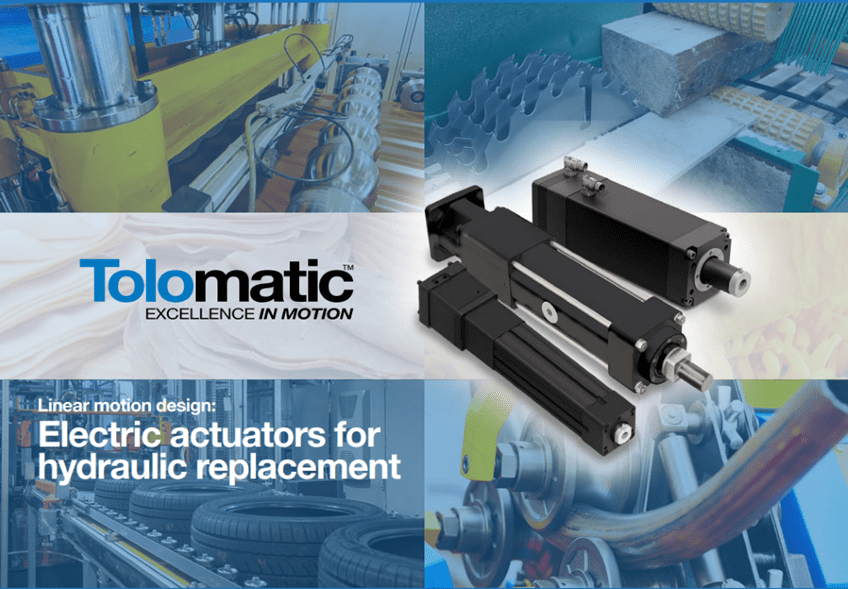 Electric actuators for hydraulic replacement by Polomatic.