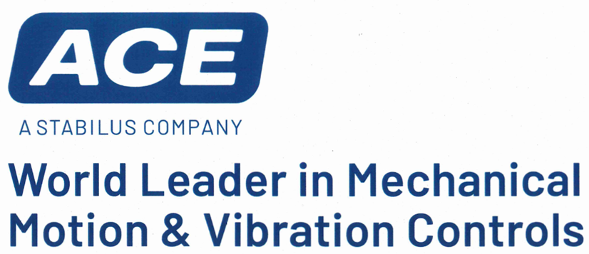 Company logo with text about leadership in medical and vibration control.