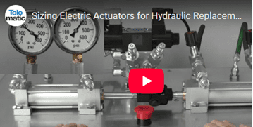 Hydraulic system demonstrating electric actuators controlling pressure and flow.
