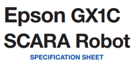 Epson GX1C SCARA robot specification sheet