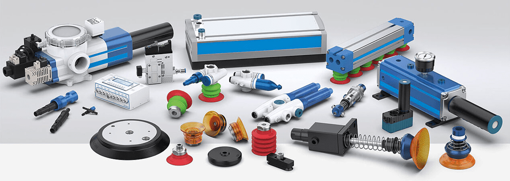 Pneumatic vacuum suction cups and grippers