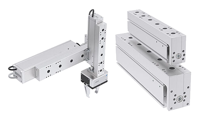 Three compact industrial linear actuator modules
