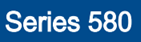 Series 580 logo on blue background