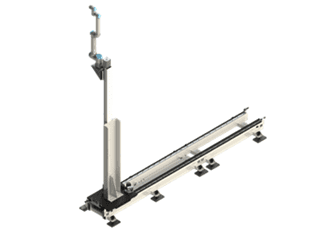 Metal sliding rail with vertical support
