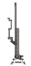 Tall adjustable metal equipment stand