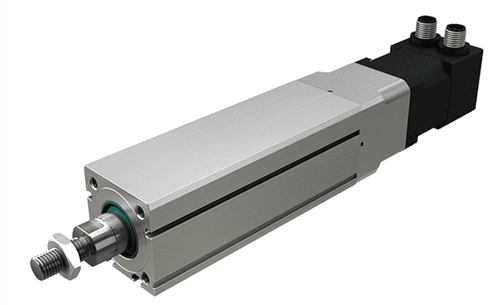 Compact electric linear actuator with threaded rod