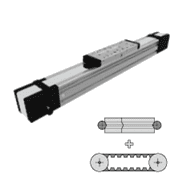 Aluminum linear guide rail with sliding carriage